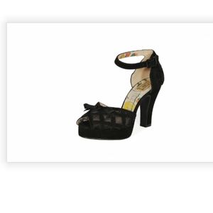 Miss L Fire Black Bel-Aire Platforms Size 40